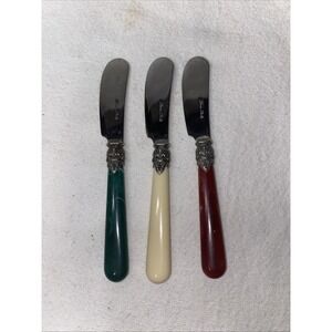 Set Of 3 EME Inox Butter Knives. Made In Italy